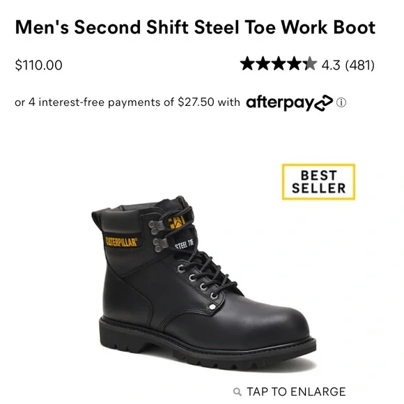 CAT Footwear | Shoes | Mens Second Shift Steel Toe Work Boot  display picture 1